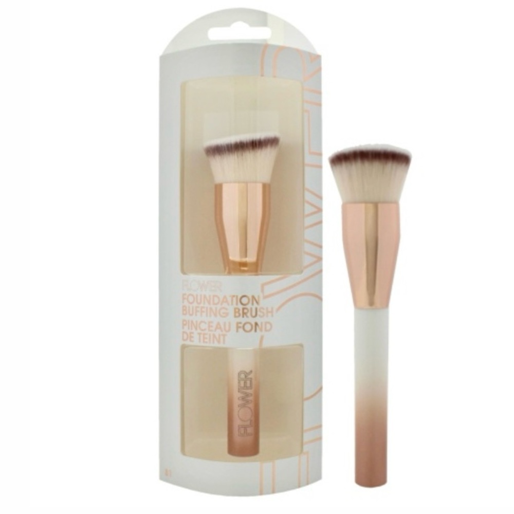 FLOWER Rose Gold Foundation Buffing Brush -